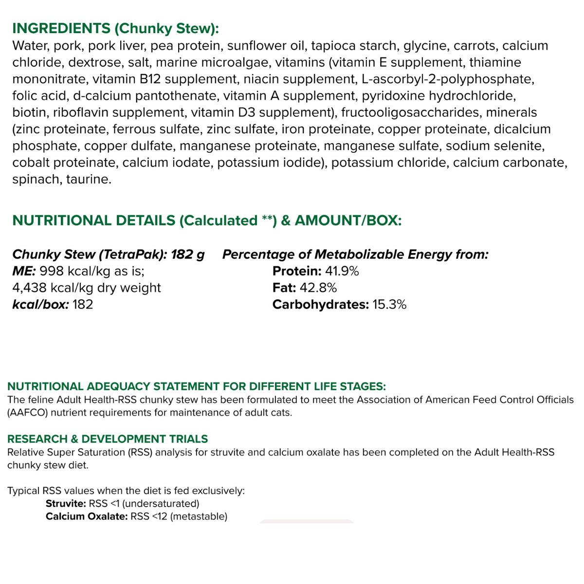 Adult Health-RSS Chunky Stew Cat Food