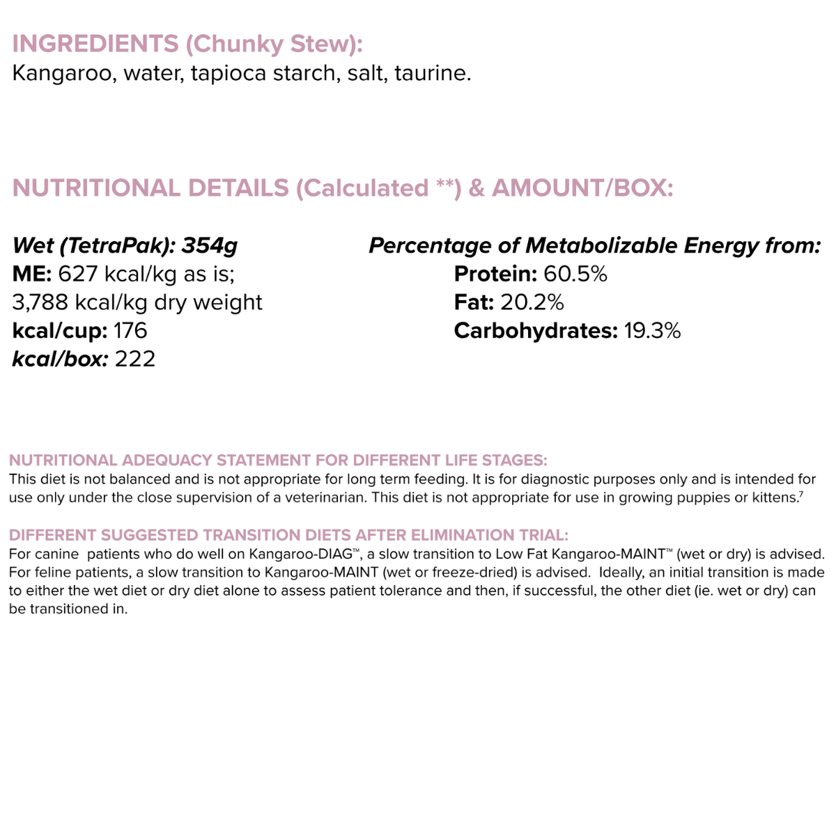 Kangaroo-DIAG Chunky Stew For Dogs And Cats